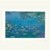 Poster Claude Monet (Waterlillies) 61x91.5cm Wooden Frame Color White With Unbreakable Acrylic Glass (K1041-3 +PP34878)-Hoper.gr