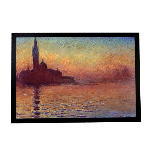 Poster Claude Monet (Waterlillies) 61x91.5cm Wooden Frame Color White With Unbreakable Acrylic Glass (K1041-3 +PP34878)-Hoper.gr
