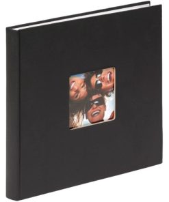 ALBUM WALTHER FUN sand, Black Book bound album with rice paper with 40 stained pages, cover with photo window. Dimensions: 26x25x3cm (FA205B)-Hoper.gr
