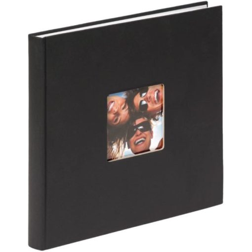 ALBUM WALTHER FUN sand, Black Book bound album with rice paper with 40 stained pages, cover with photo window. Dimensions: 26x25x3cm (FA205B)-Hoper.gr