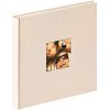 ALBUM WALTHER FUN sand, Beige Book bound album with rice paper with 40 stained pages, cover with photo window. Dimensions: 26x25x3cm (FA205C)-Hoper.gr