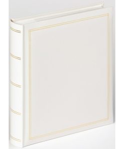 Album WALTHER MONZA cover with high quality artificial leather cover WHITE is with pockets for 200 photos 13X18-Hoper.gr