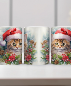 ceramic mug 33Oml white Christmas art christmas art (With gift packaging)-Hoper.gr