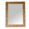 Wooden wall mirror matte gold vertical design silver tuscane K4004-1-Hoper.gr
