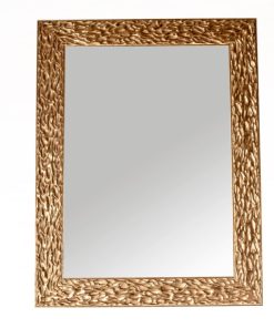 Καθρέπτης τοίχου ξύλινος χρυσό ματ κάθετος σχέδιο silver tuscane K4004-1-Hoper.gr
