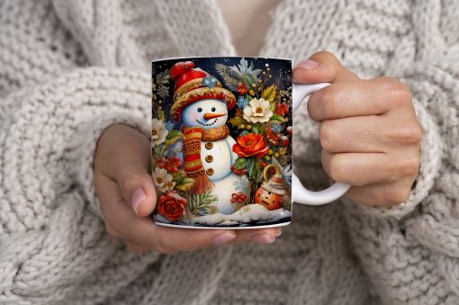 κούπα κεραμική 33Οml λευκή  χριστουγεννιάτικη   christmas art    ( Με συσκευασία Δώρου )-Hoper.gr