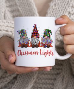 ceramic mug 33Oml white Christmas gnomies-Hoper.gr