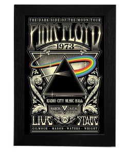 Poster Pink Floyd('66) 61x91.5cm Wooden Frame Color White With Acrylic Glass Unbreakable K29-3+PP35188-Hoper.gr
