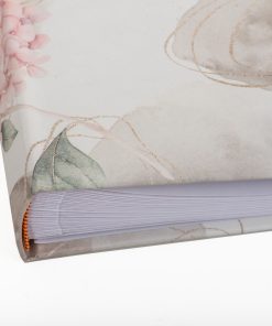 ΑΛΜΠΟΥΜ φωτογραφιων Flowers  60 σελίδες με ριζόχαρτο , Διαστάσεις: 29x29cm (s538) (art watercolor Flowers)  ( χρώμα ροζ μπεζ ορτανσία )-Hoper.gr