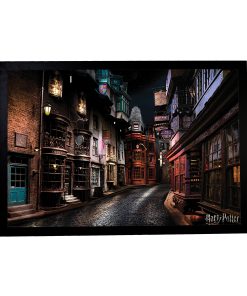 Poster, Pyramid Poster, Harry Potter (Diagon Alley) 61x91.5cm Wooden Frame Color Black With Acrylic Glass Unbreakable K29-69+PP34391#17-Hoper.gr