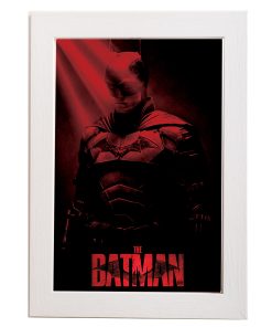 Αφίσα , Pyramid Poster, The Batman (Crepuscular Rays)  61x91,5εκ Κορνίζα Ξύλινη Χρώμα Λευκό Με Ακρυλικό Τζάμι Άθραυστο K29-3+PP34894#06-Hoper.gr