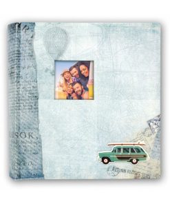 ΑΛΜΠΟΥΜ   βιβλιόδετο  με θήκες για 200 φωτογραφιες 13Χ18 η 13Χ19cm  πλαστικοποιημένο εξώφυλλο με παράθυρο για φωτογραφία (BOGOTA BLUE)-Hoper.gr