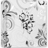 Album with black cases for 100 photos 13x18 & 13x19 white with gray floral patterns-Hoper.gr