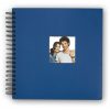 Spiral ALBUM, Blue with spiral, 40 black pages 31x31cm, cover with photo window.-Hoper.gr