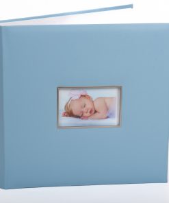 Album Pink leatherette metal frame 32X32cm with 80 white pages with rice papers, cover with photo frame, the album comes with a box-Hoper.gr