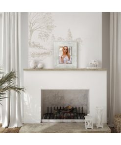 Wooden tabletop frame 15X20 for photo 15X20 color white gray, design Shery-Hoper.gr