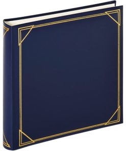 ALBUM WALTHER STANDARD Blue Book bound with rice paper with 100 white pages, blue leatherette cover, dimensions 30x30cm (MX200L)-Hoper.gr