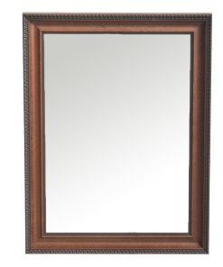 Vertical wooden wall mirror black color and brown shades with relief carving (K4535/69) (The dimensions of the mirror are inside the crystal)-Hoper.gr
