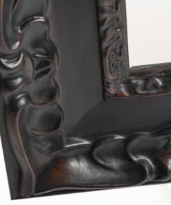 Κορνίζα ξύλινη τοίχου χρώμα μαύρη και σκιές καφέ με σκάλισμα ανάγλυφο , τζάμι ακρυλικό  τύπου plexyglass (Κ4535/69)-Hoper.gr