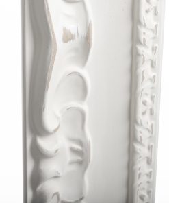 Κορνίζα ξύλινη τοίχου χρώμα λευκό  και σκιές  με σκάλισμα ανάγλυφο , τζάμι ακρυλικό  τύπου plexyglass (Κ4532/3)-Hoper.gr