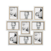Multi-frame MASCANI A1810-9 wooden wall, color white and beige, for 9 photos 10X15, dimensions 47x47cm-Hoper.gr