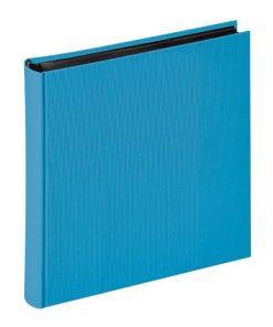 ALBUM WALTHER FUN Beige sand gray Book bound with rice paper with 100 black pages, cover fabric Blue laminated dimensions 30x30cm (FA308D)-Hoper.gr