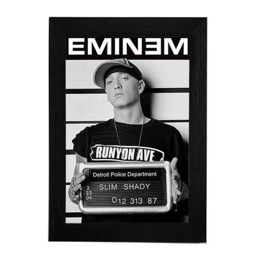 Αφίσα  Eminem Mugshot  61x91,5εκ Κορνίζα Ξύλινη Σε 10 Χρώματα Η Αφίσα Είναι με Πλαστικοποίηση Ματ K29-Hoper.gr