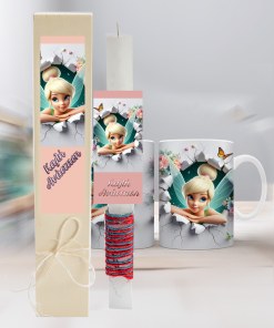 Πασχαλινή λαμπάδα Betty Boop   με κούπα και ξύλινο κουτί ( Betty Boop 02 )-Hoper.gr