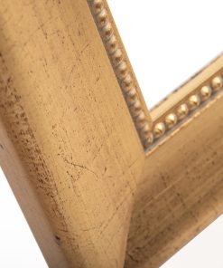 Κορνίζα ξύλινη τοίχου χρώμα χρυσό ματ με σημάδια παλαίωσης και σκάλισμα ανάγλυφο , τζάμι ακρυλικό  τύπου plexyglass (Κ3603/1) (Αντιγραφή)-Hoper.gr